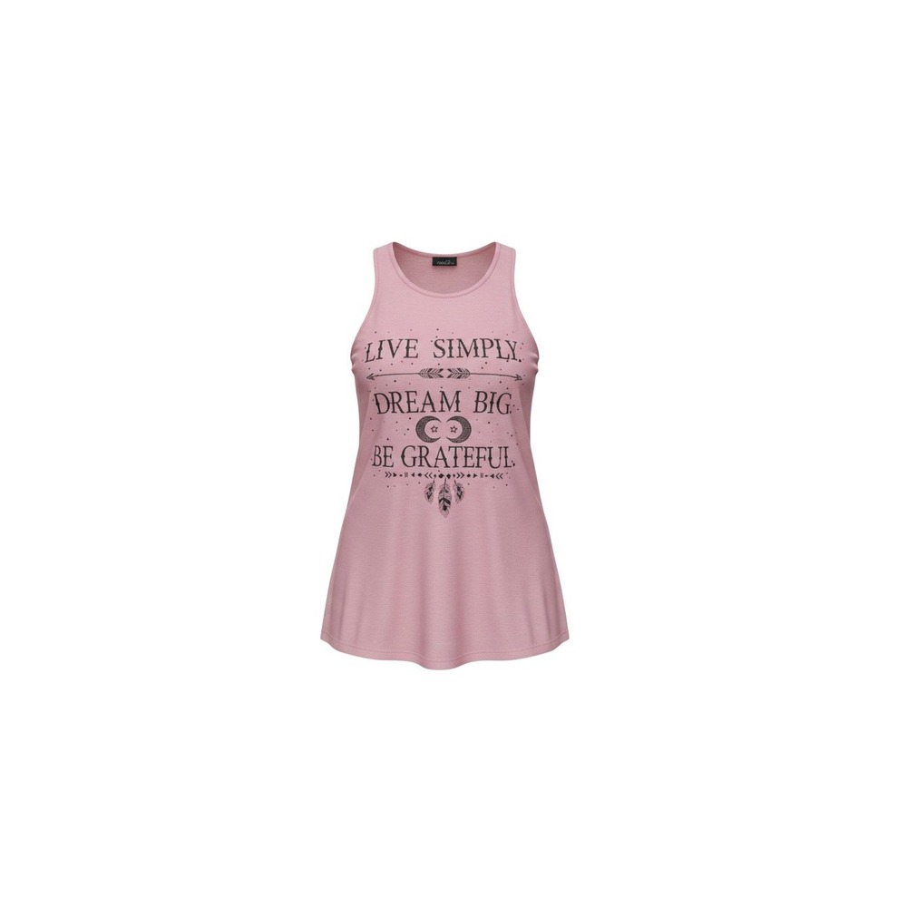 Rue21 Tank Top Womens Medium Pink Graphic Live Simply Dream Big Be Grateful